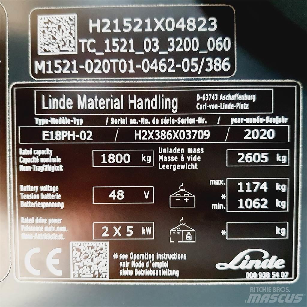 Linde E18PH El gaffeltrucks
