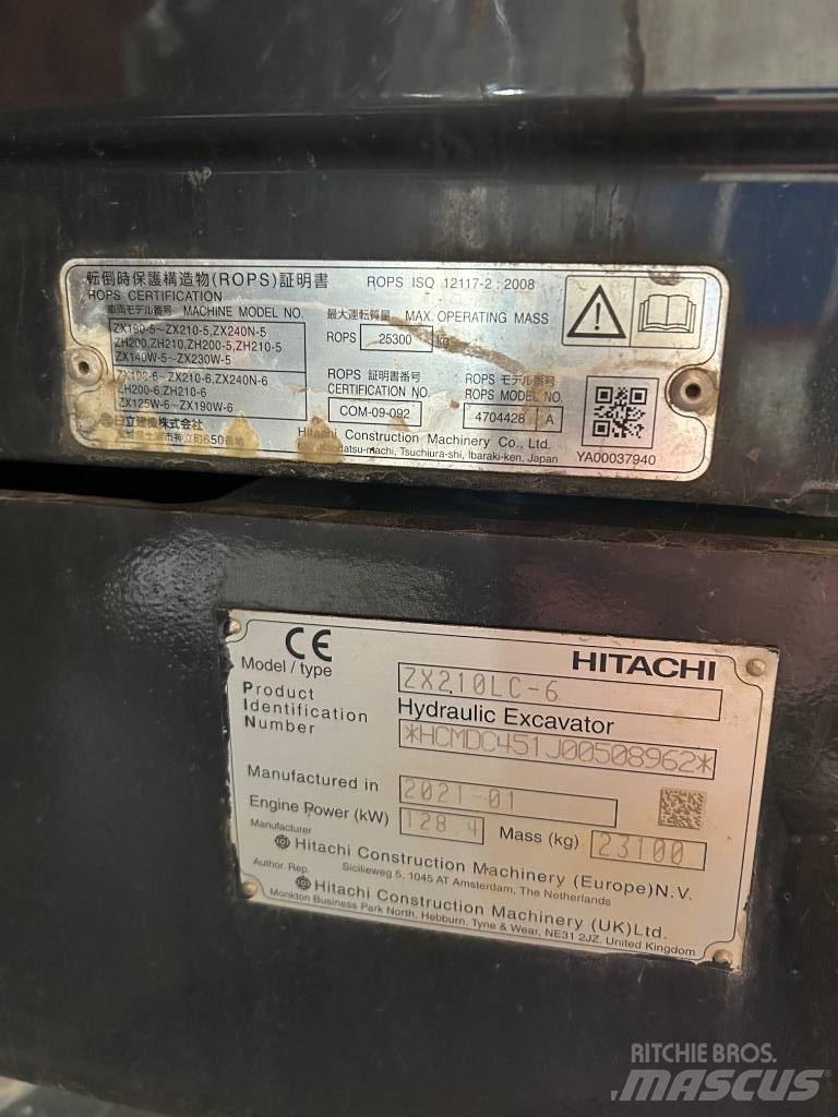 Hitachi ZX 210 LC-6 Gravemaskiner på larvebånd