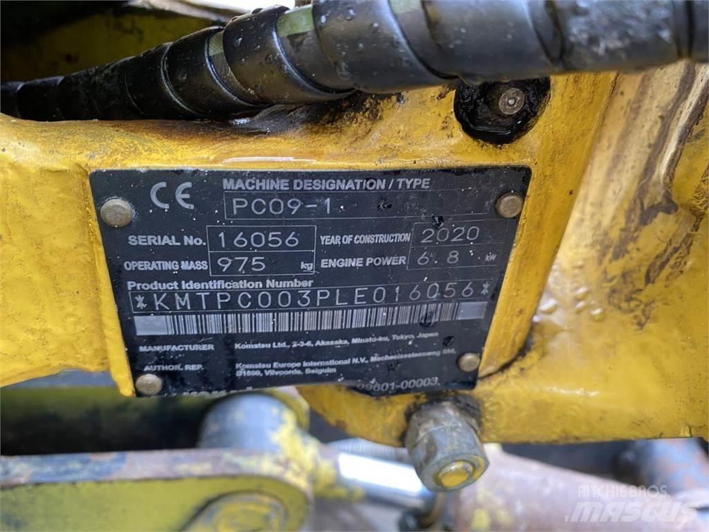 Komatsu PC09-1 Gravemaskiner på hjul