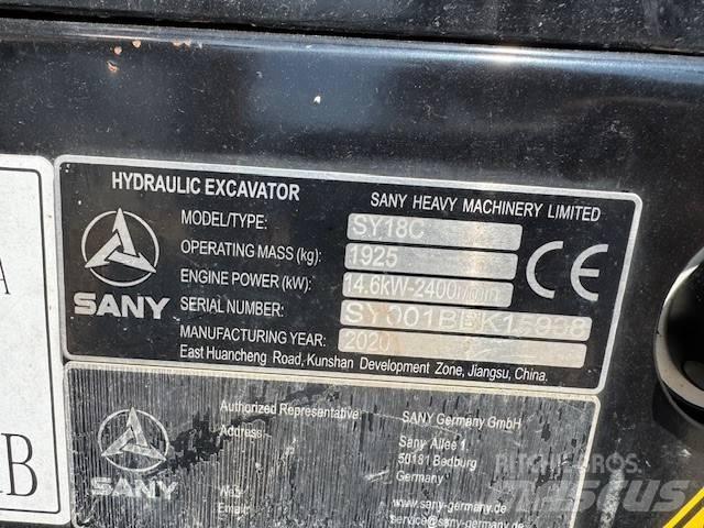 Sany SY 18 C Minigravemaskiner