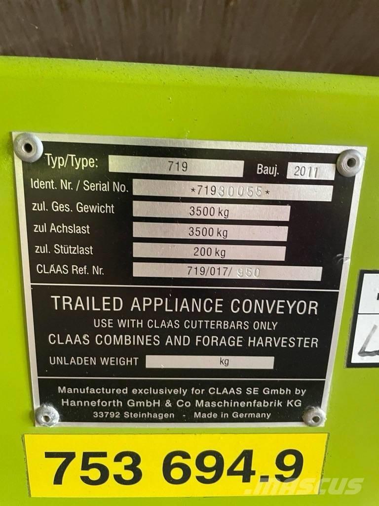 CLAAS V 750 Hoveder til mejetærskere