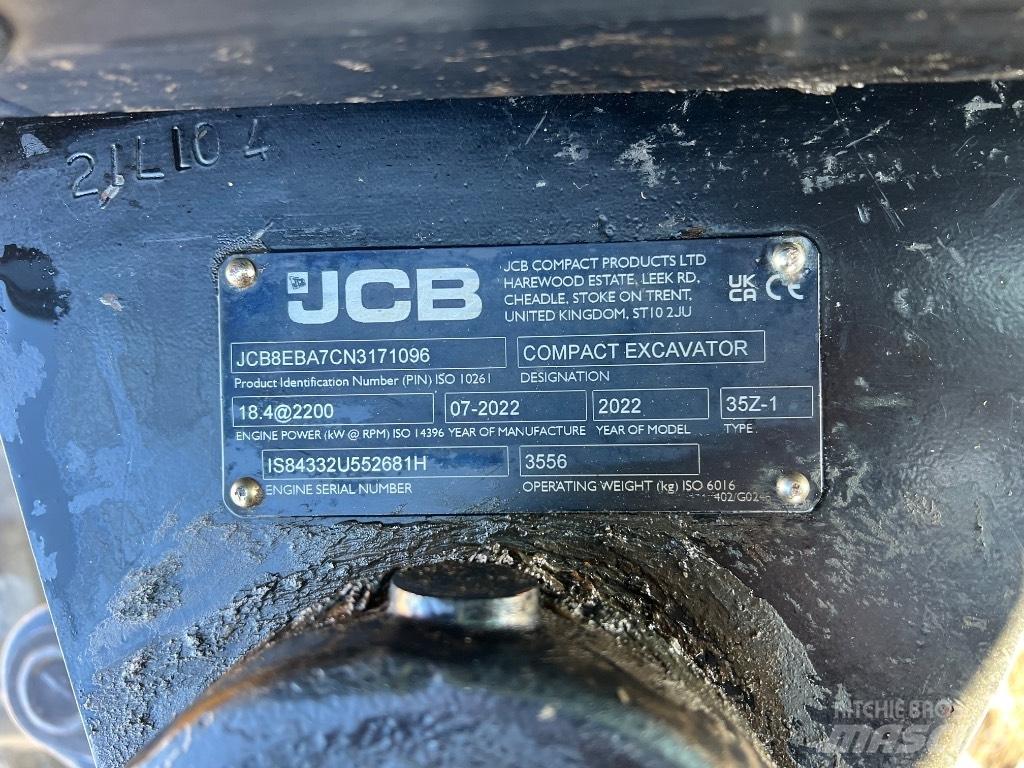 JCB 35 Z Minigravemaskiner
