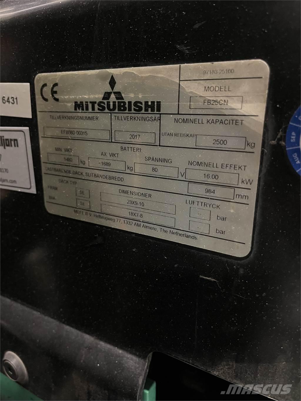 Mitsubishi FB25CN El gaffeltrucks