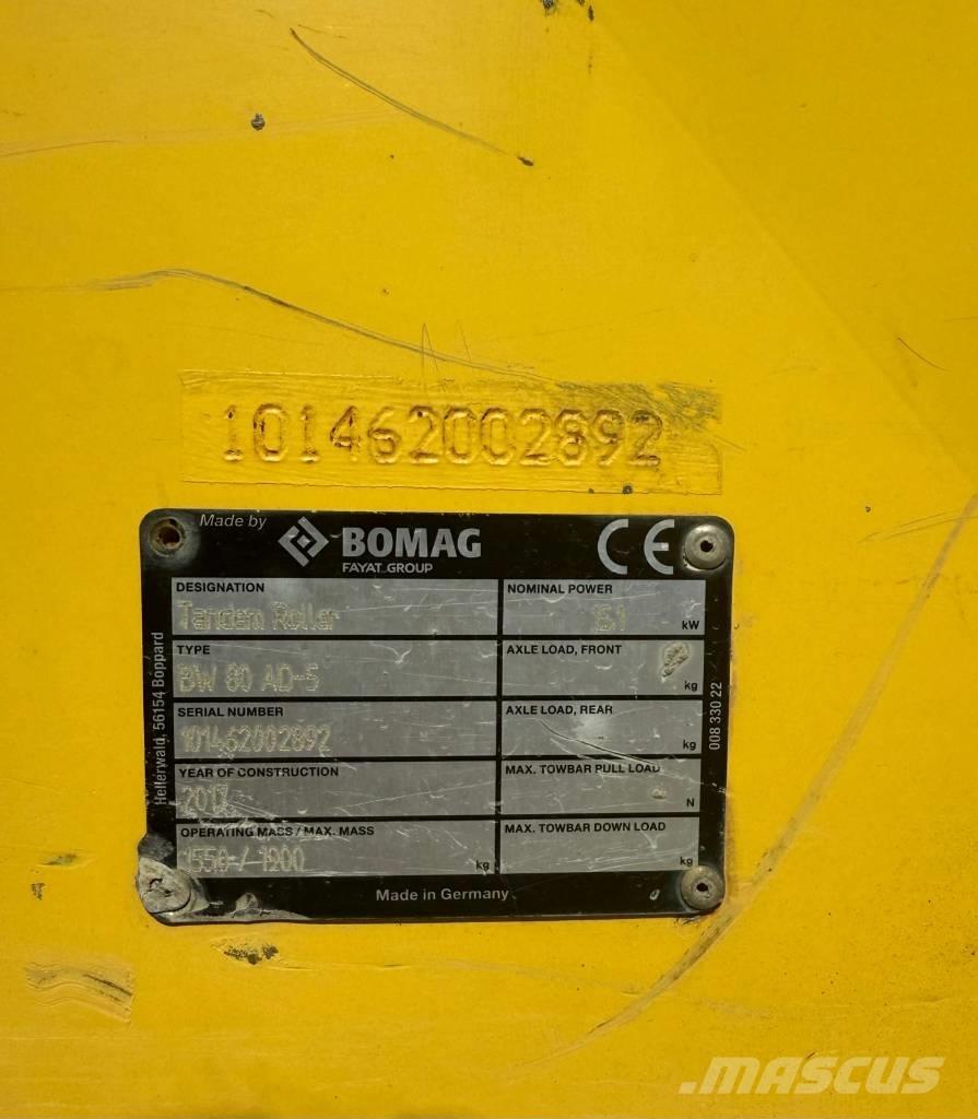 Bomag BW 80 AD-5 Tvilling tromle