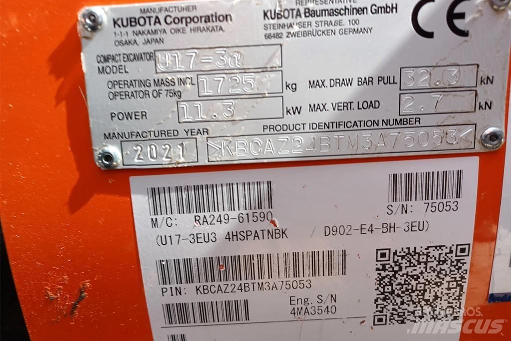 Kubota U 17-3 Minigravemaskiner