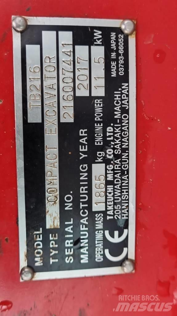 Takeuchi TB216 V4 Minigravemaskiner