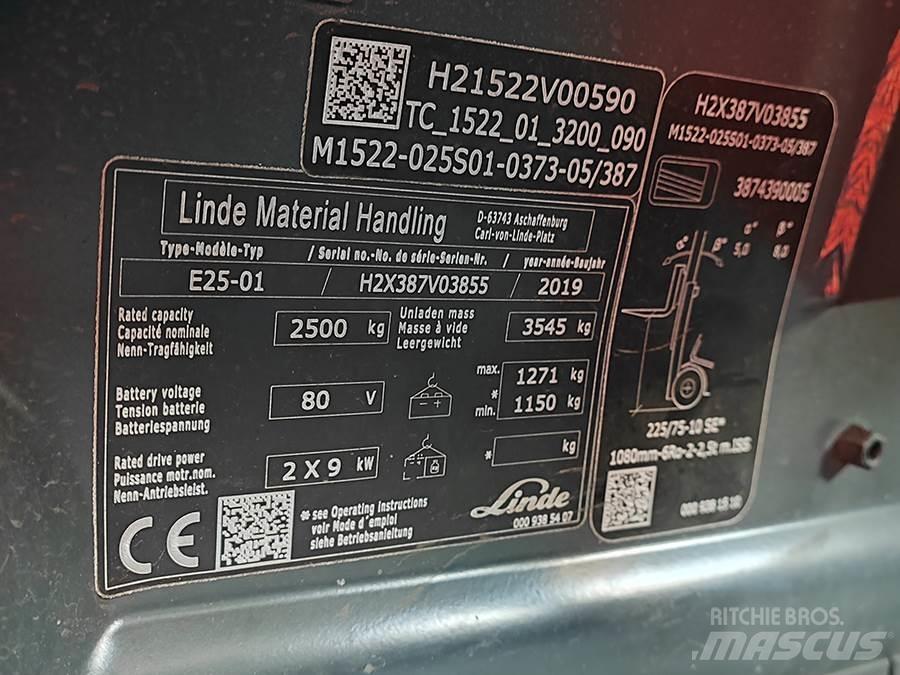 Linde E25-01 El gaffeltrucks