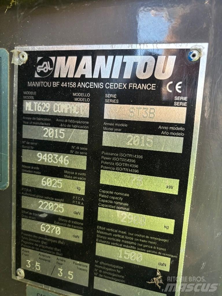 Manitou MLT 629 Teleskoplæssere