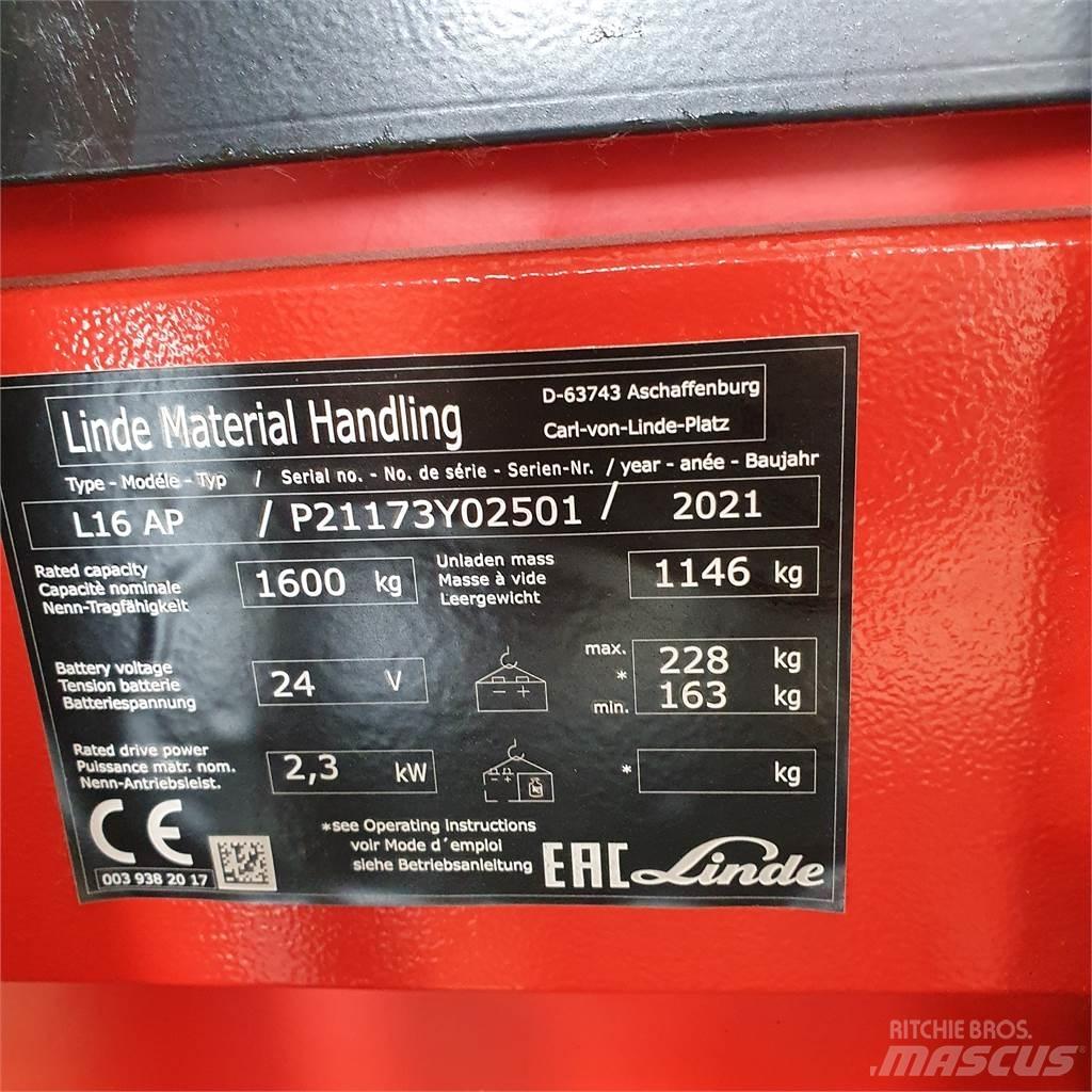 Linde L16APi Gaffelstabler med gående fører