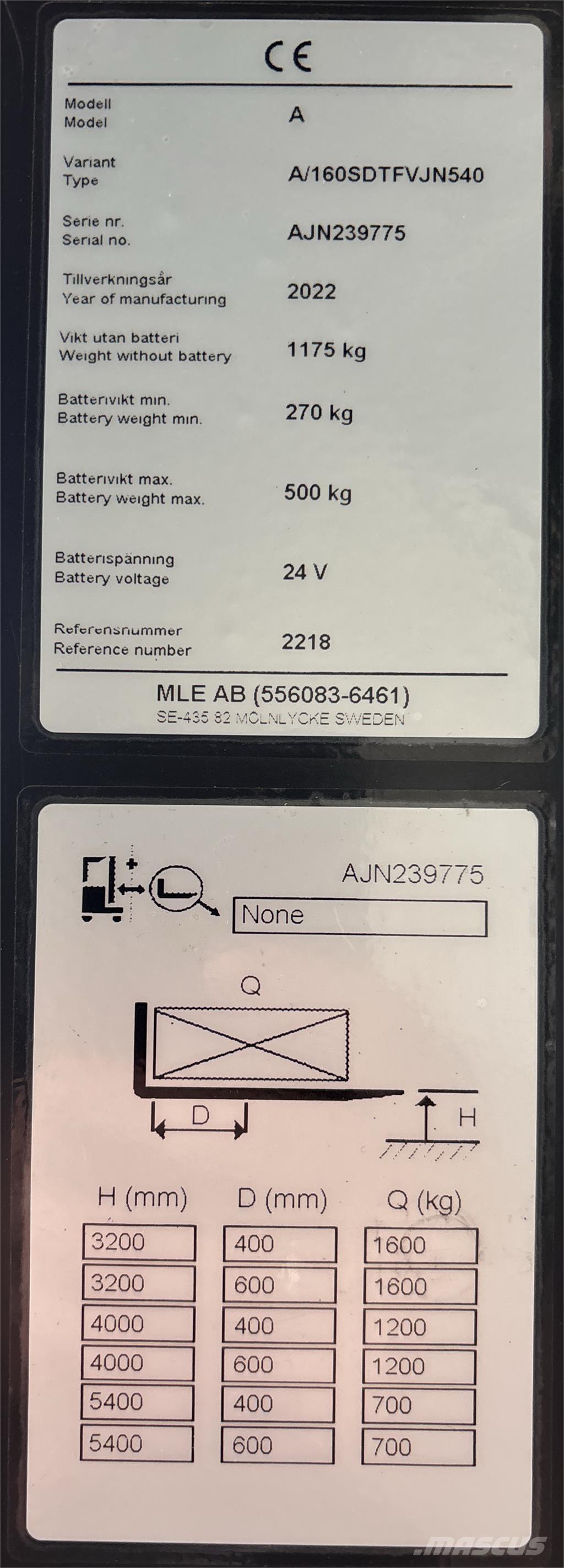 Atlet A160 Selvkørende stablere