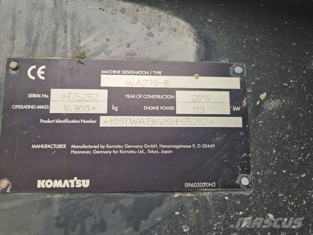 Komatsu WA 270-8 Læssemaskiner på hjul