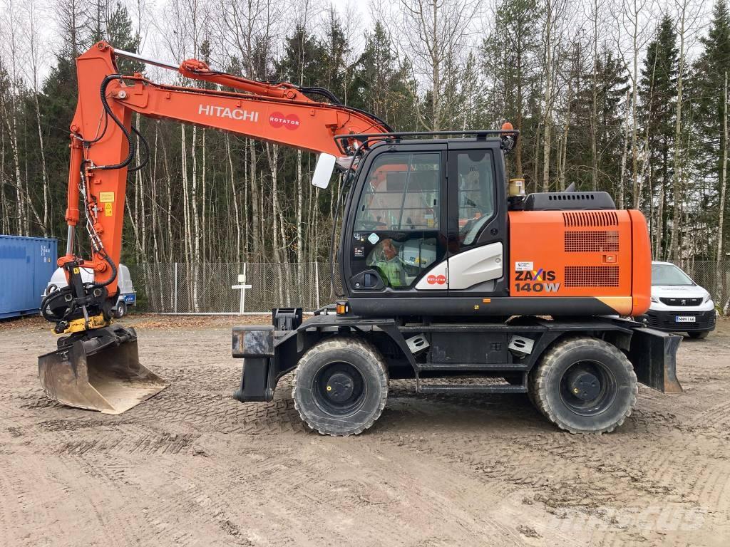 Hitachi ZX 140 W-5B Gravemaskiner på hjul