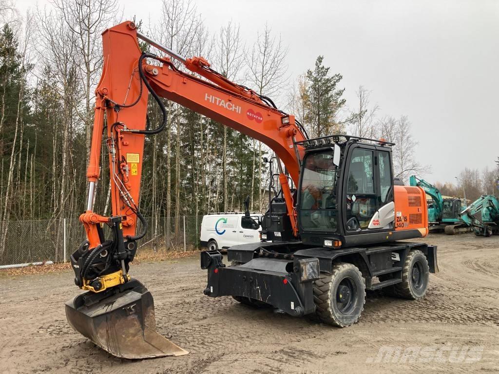 Hitachi ZX 140 W-5B Gravemaskiner på hjul