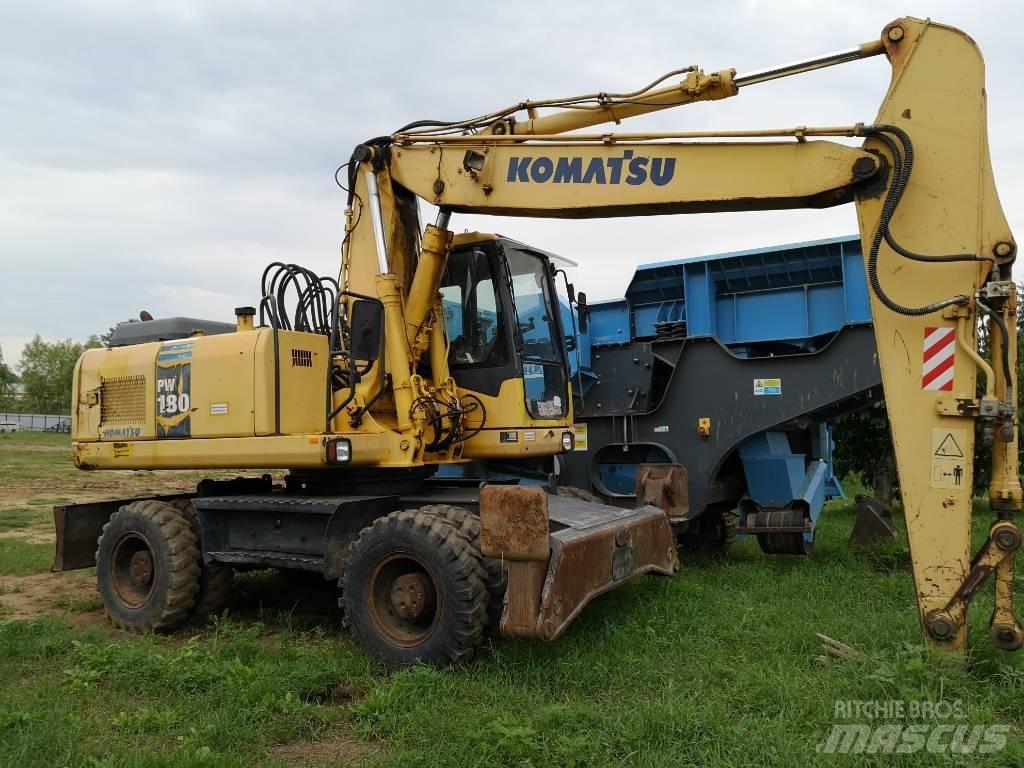 Komatsu PW 180 Gravemaskiner på hjul