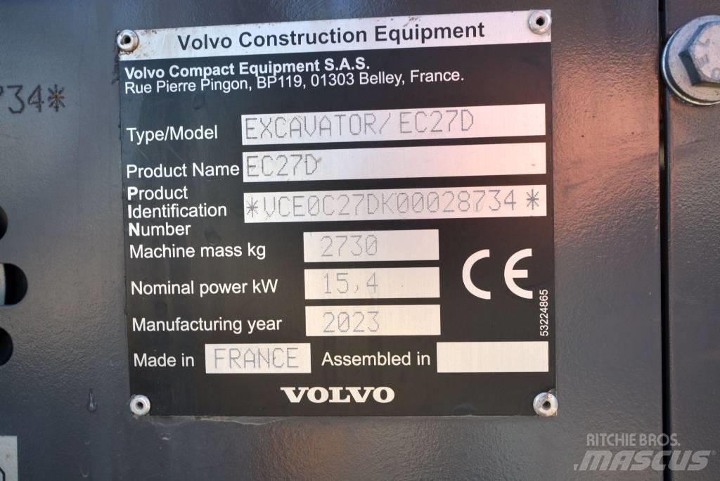 Volvo EC 27 D Minigravemaskiner