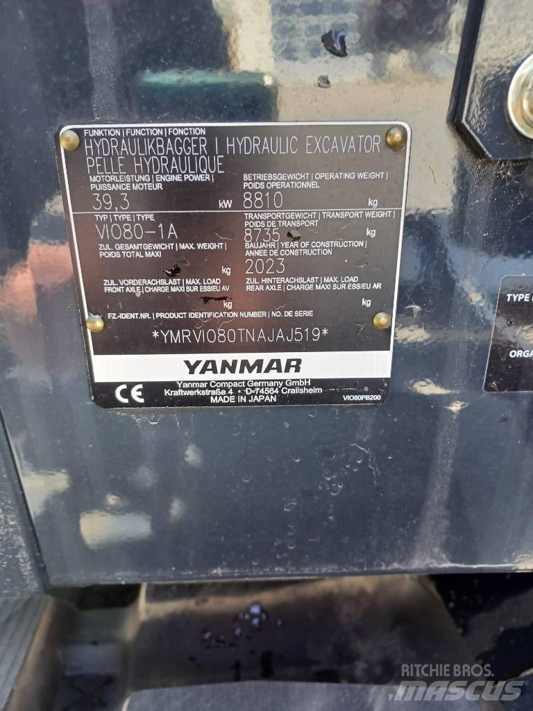 Yanmar Vio 80-2PB Minigravemaskiner