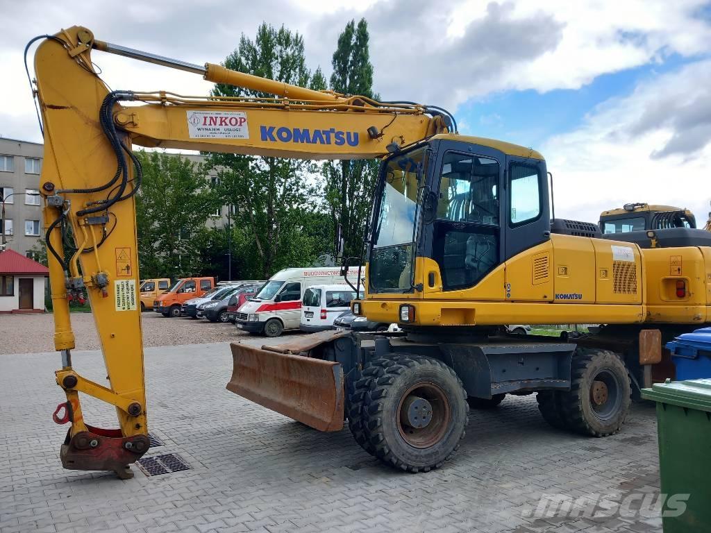 Komatsu PW 180-7EO Gravemaskiner på hjul