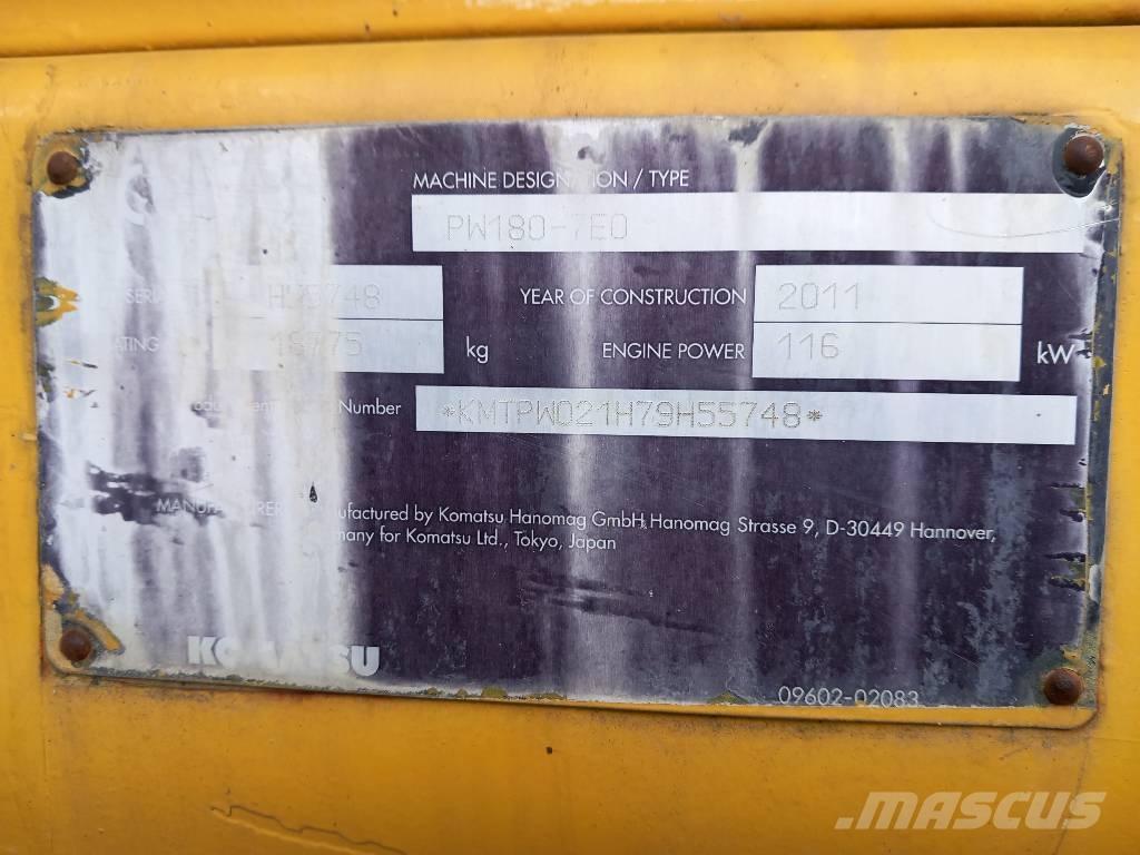 Komatsu PW 180-7EO Gravemaskiner på hjul