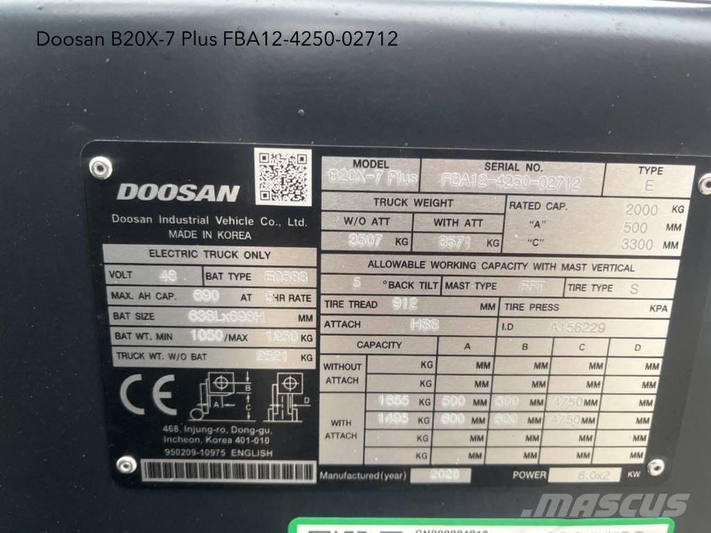 Doosan B 20 X-7 Plus El gaffeltrucks