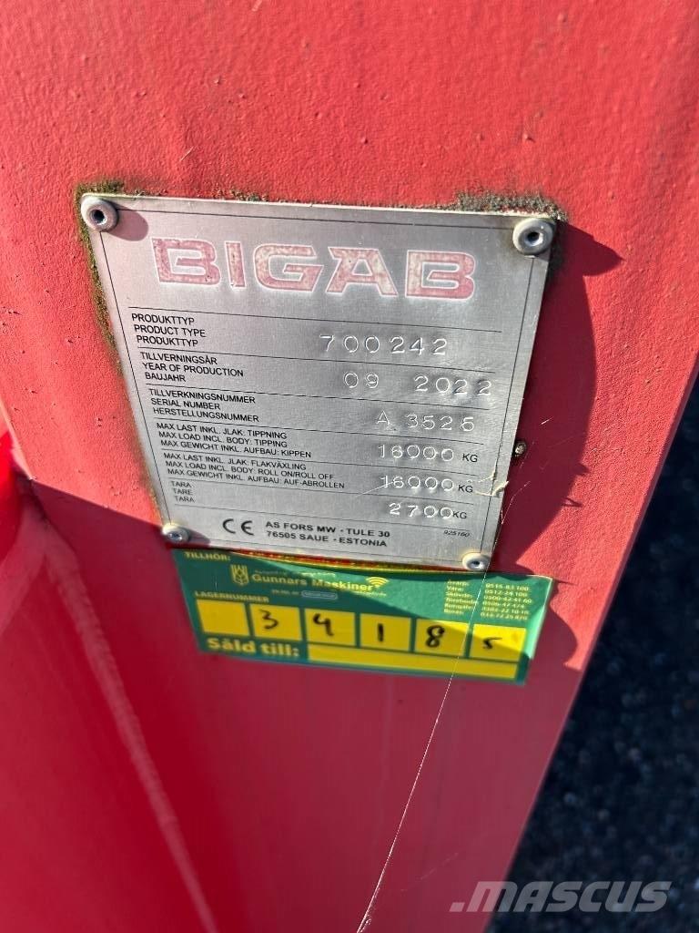 Bigab 242 SCHAKTFLAK Anhænger med containerramme
