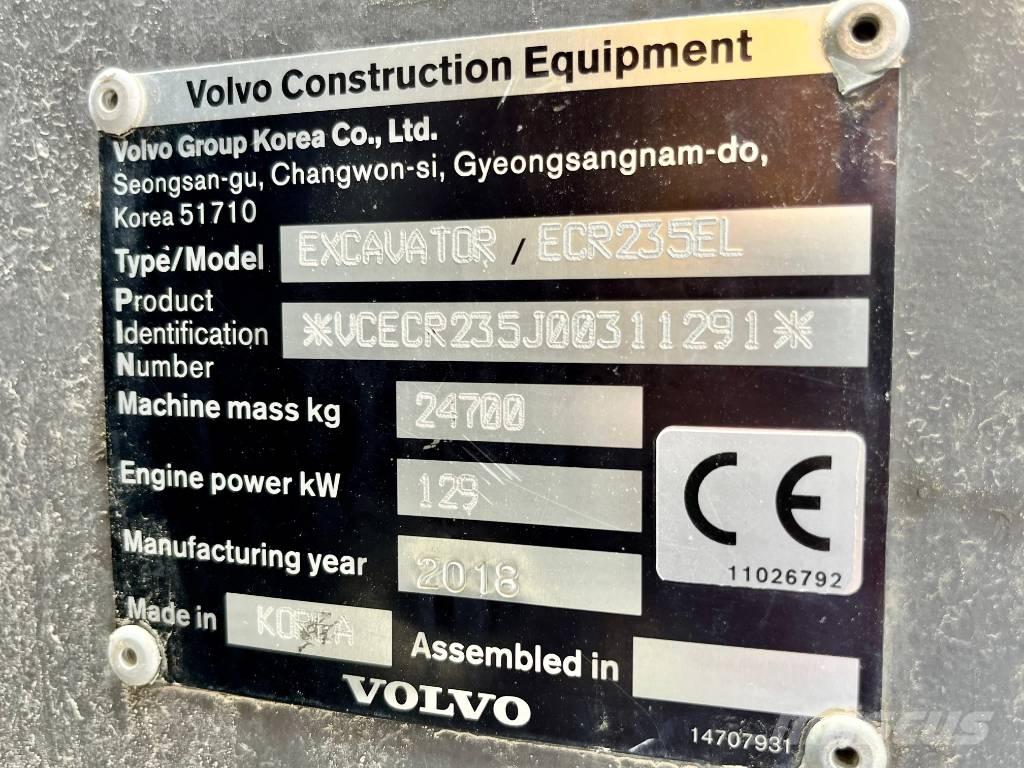 Volvo ECR 235 E Gravemaskiner på larvebånd