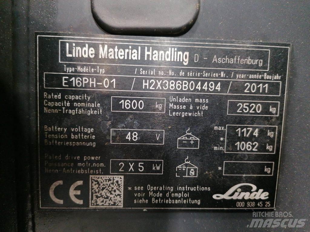 Linde E16PH-01 El gaffeltrucks