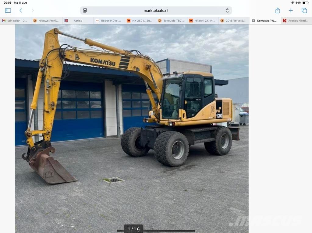 Komatsu PW 130-7K Gravemaskiner på hjul