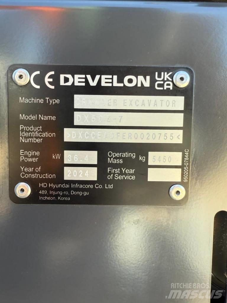 Develon DX 50 Z-7 Minigravemaskiner