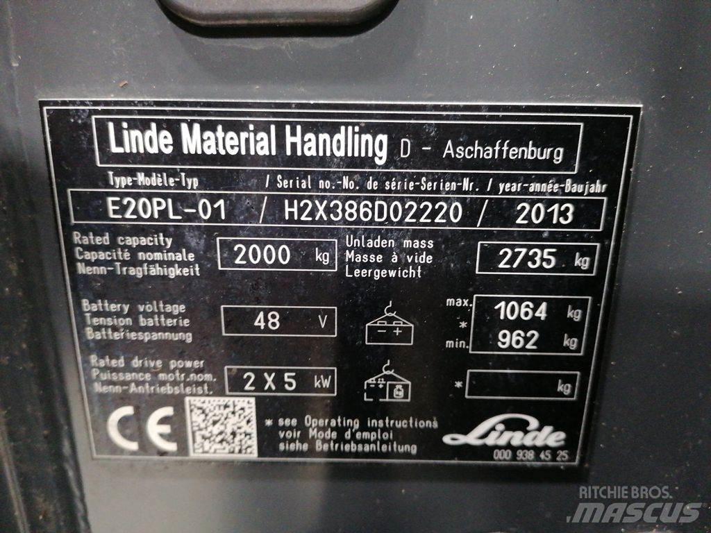 Linde E20PL-01 El gaffeltrucks