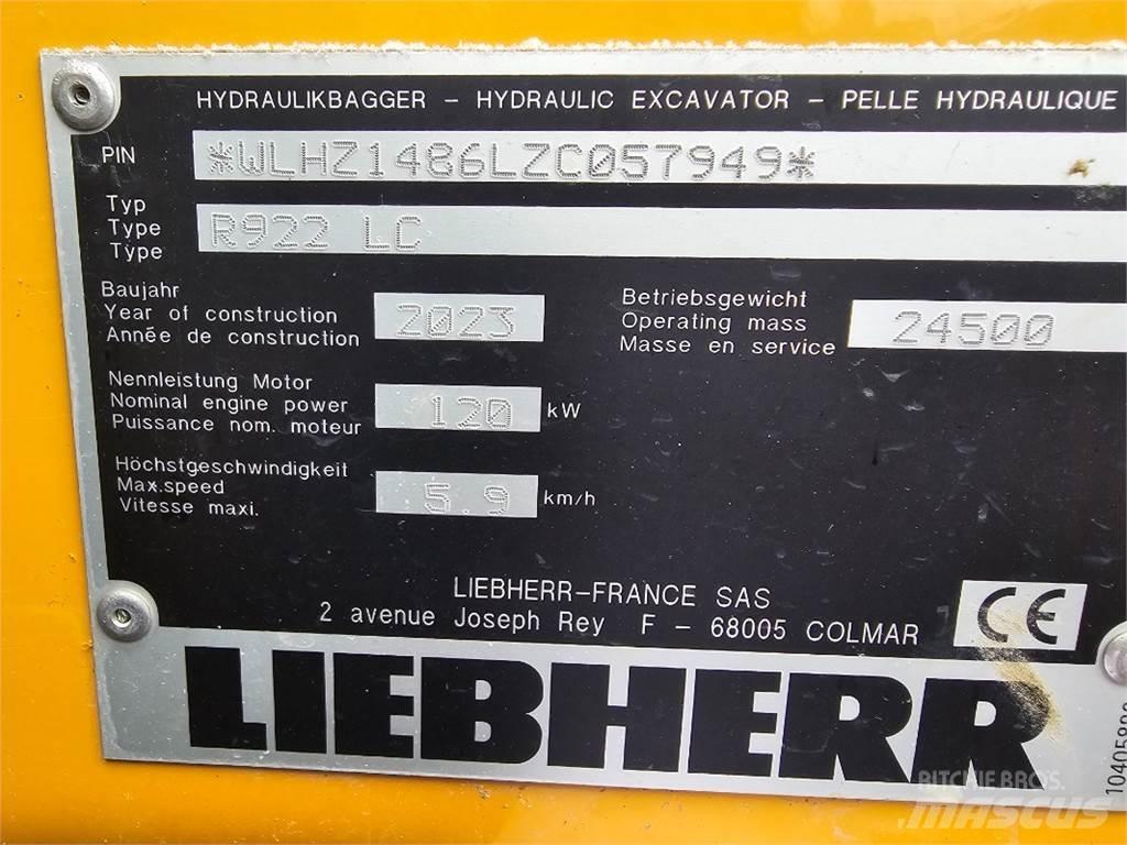 Liebherr R922 Gravemaskiner på larvebånd