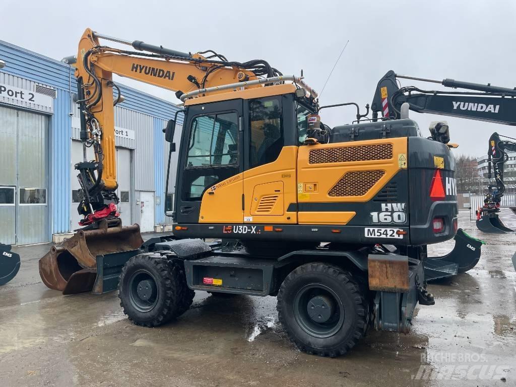 Hyundai HW160 Gravemaskiner på hjul