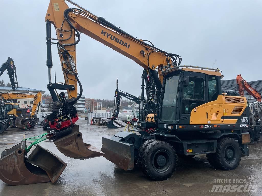 Hyundai HW160 Gravemaskiner på hjul