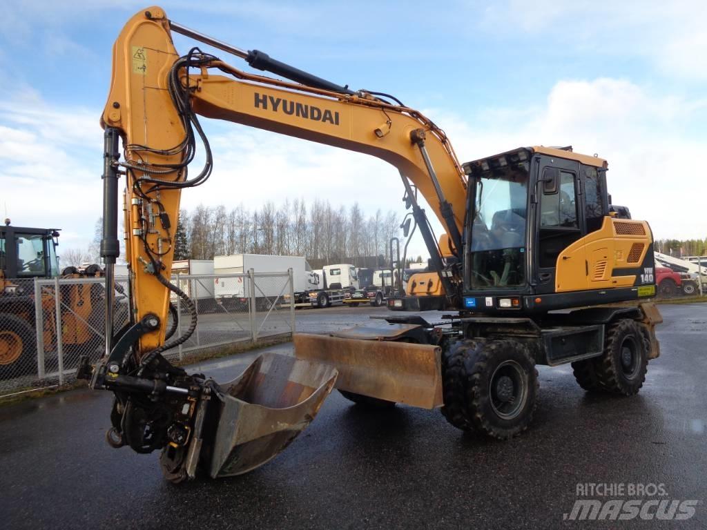 Hyundai HW 140 Gravemaskiner på hjul