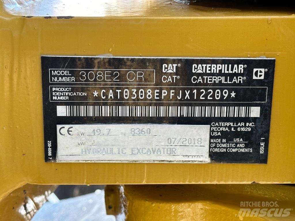 CAT 308 E2 CR Midi-gravemaskiner 7t - 12t