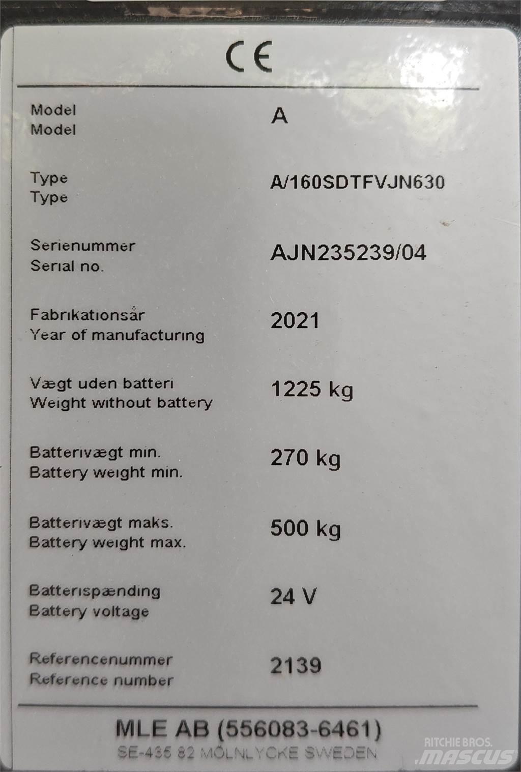 Atlet 160SDTFV El-palleløftere med platform