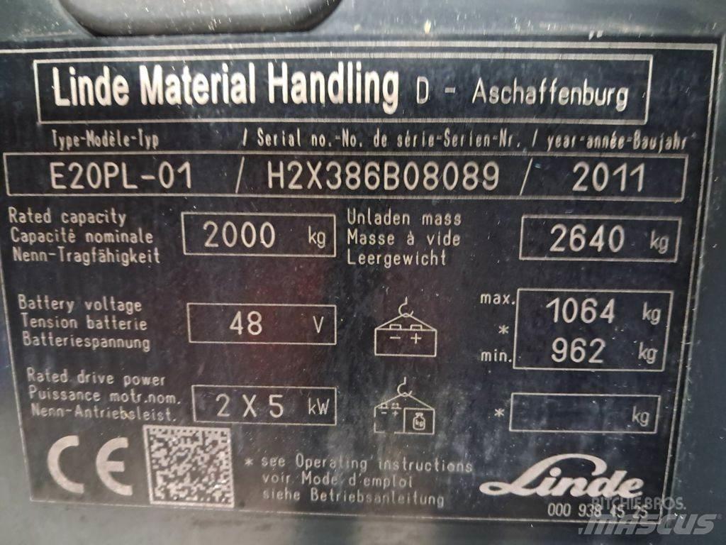 Linde E20PL-01 El gaffeltrucks