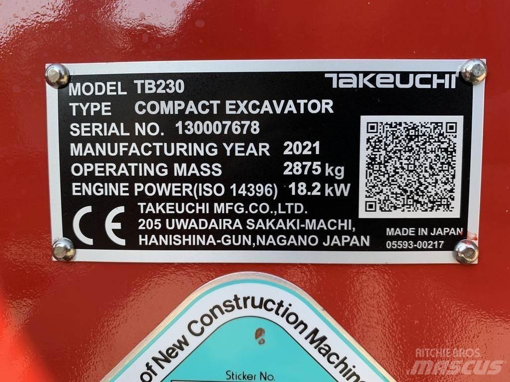 Takeuchi TB230 V3 Minigravemaskiner