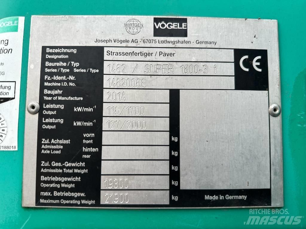 Vögele Super 1800-3i Asfaltudlæggere