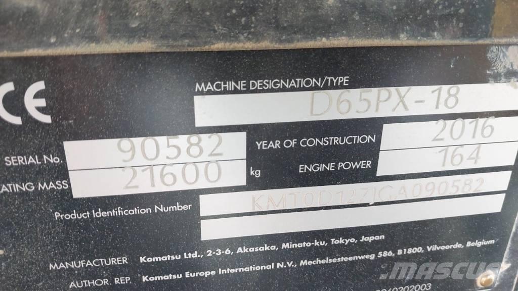 Komatsu D 65 PX-18 Bulldozer på larvebånd