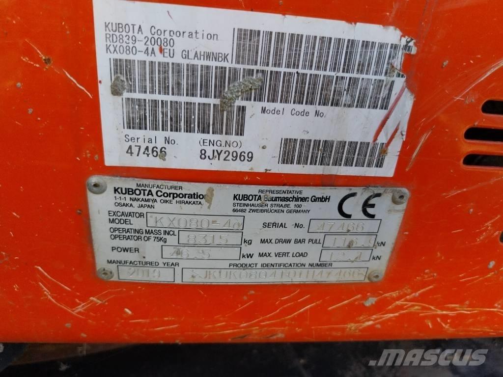 Kubota KX 080-4 Midi-gravemaskiner 7t - 12t