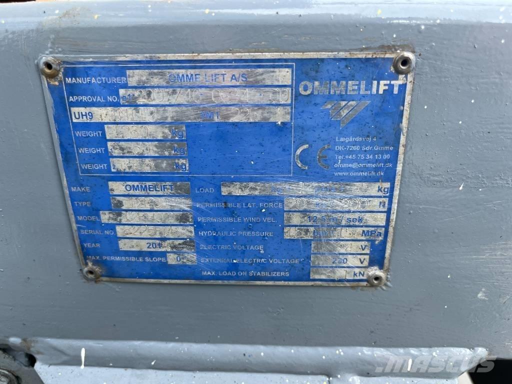 Omme Mini 12 EBJ Trailermonterede lifte