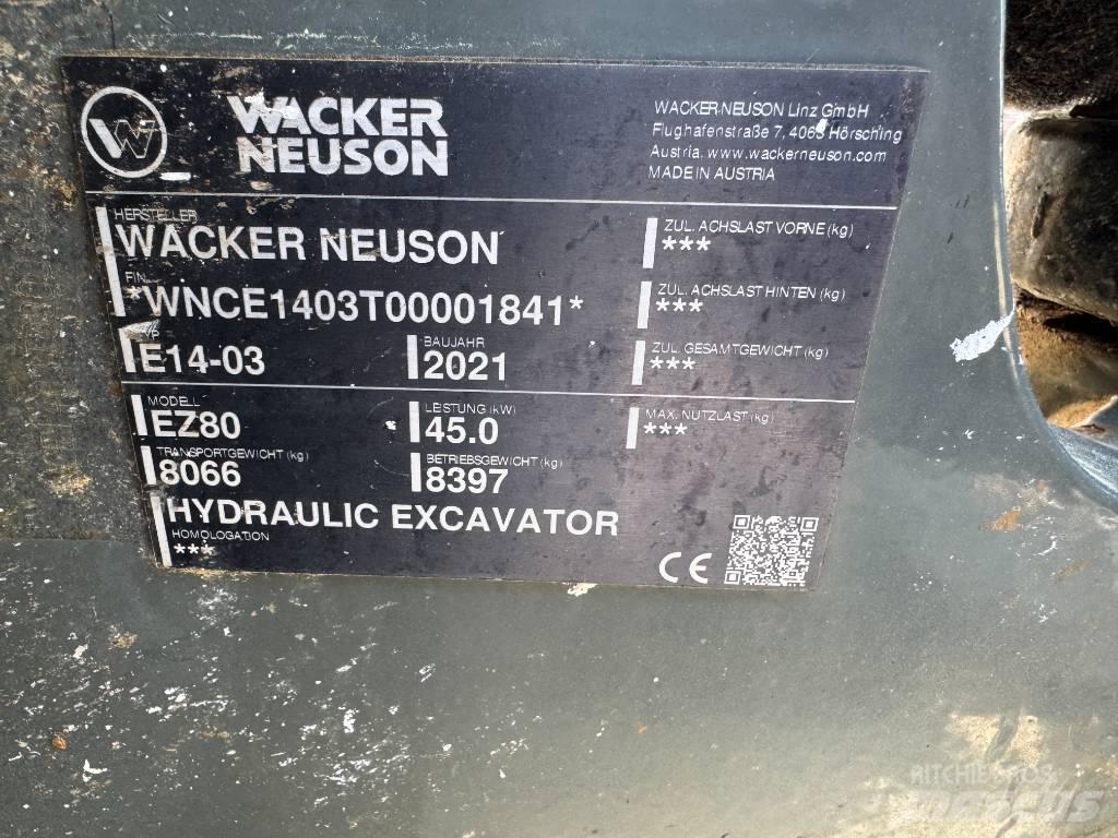 Wacker Neuson EZ80 Gravemaskiner på larvebånd