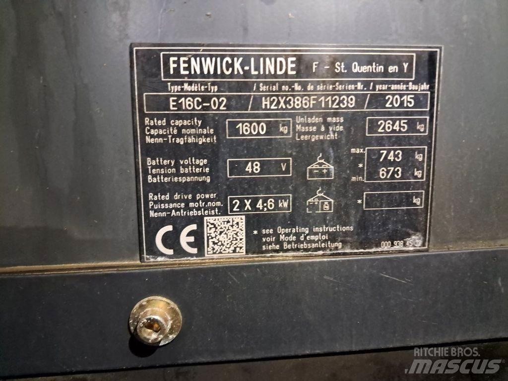 Linde E16C-02 El gaffeltrucks