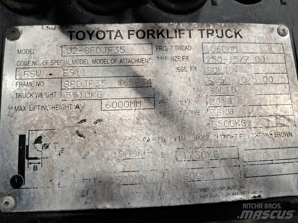 Toyota 02-8FDJF35 Diesel gaffeltrucks