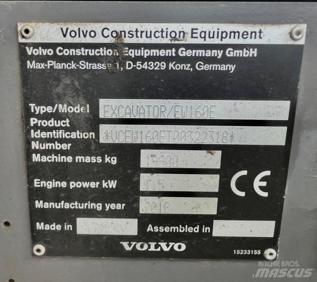 Volvo EW 160 E Gravemaskiner på hjul