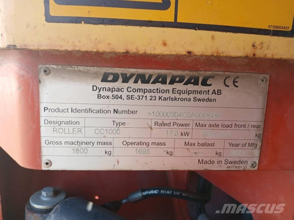 Dynapac CC1000, ''SÅLD'' Tvilling tromle