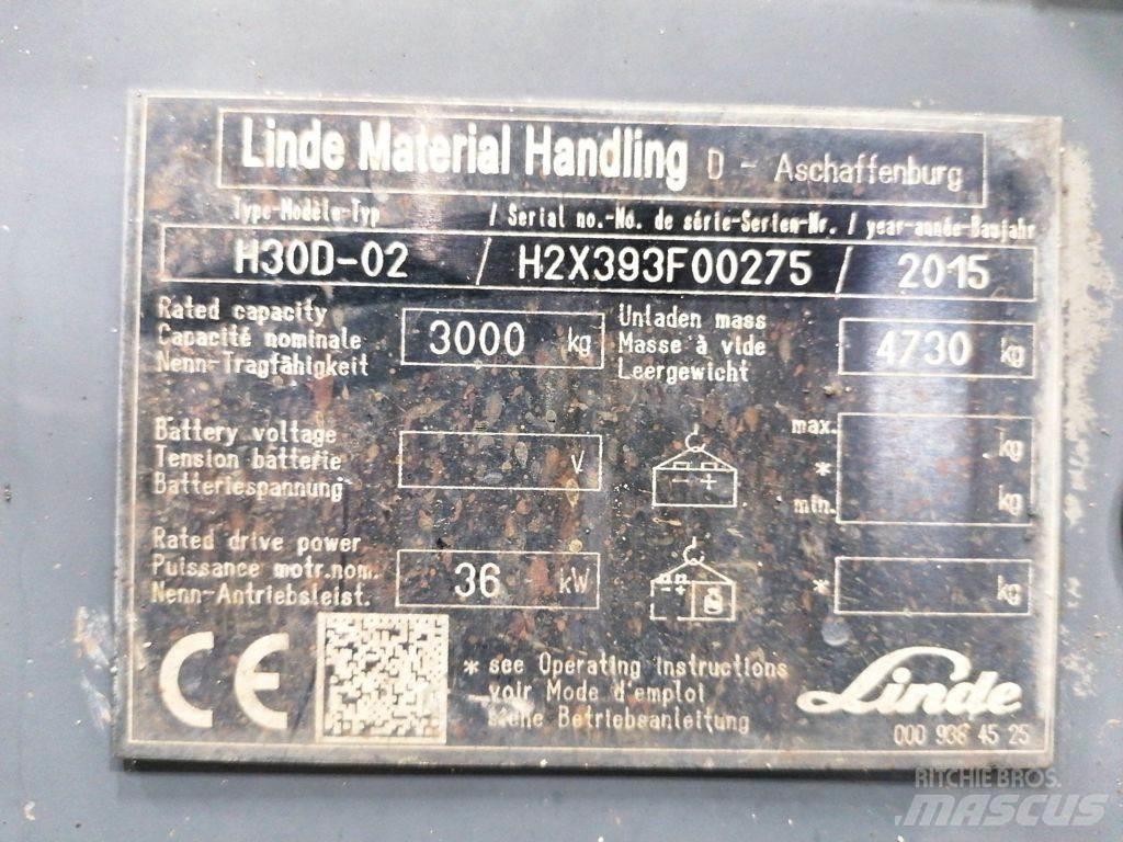 Linde H30D-02 Diesel gaffeltrucks