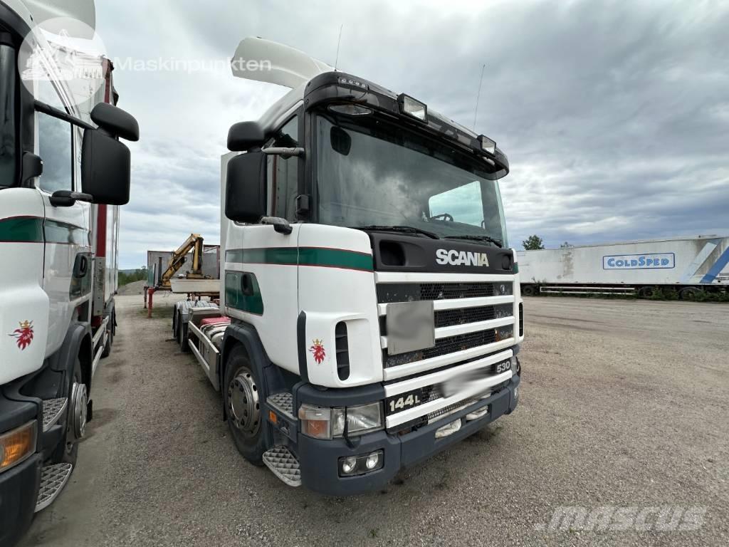 Scania R 124 LB Lastbiler med containerramme / veksellad