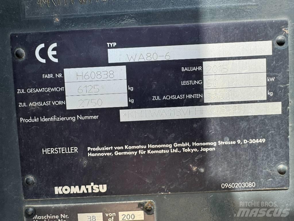 Komatsu WA80-6 Læssemaskiner på hjul