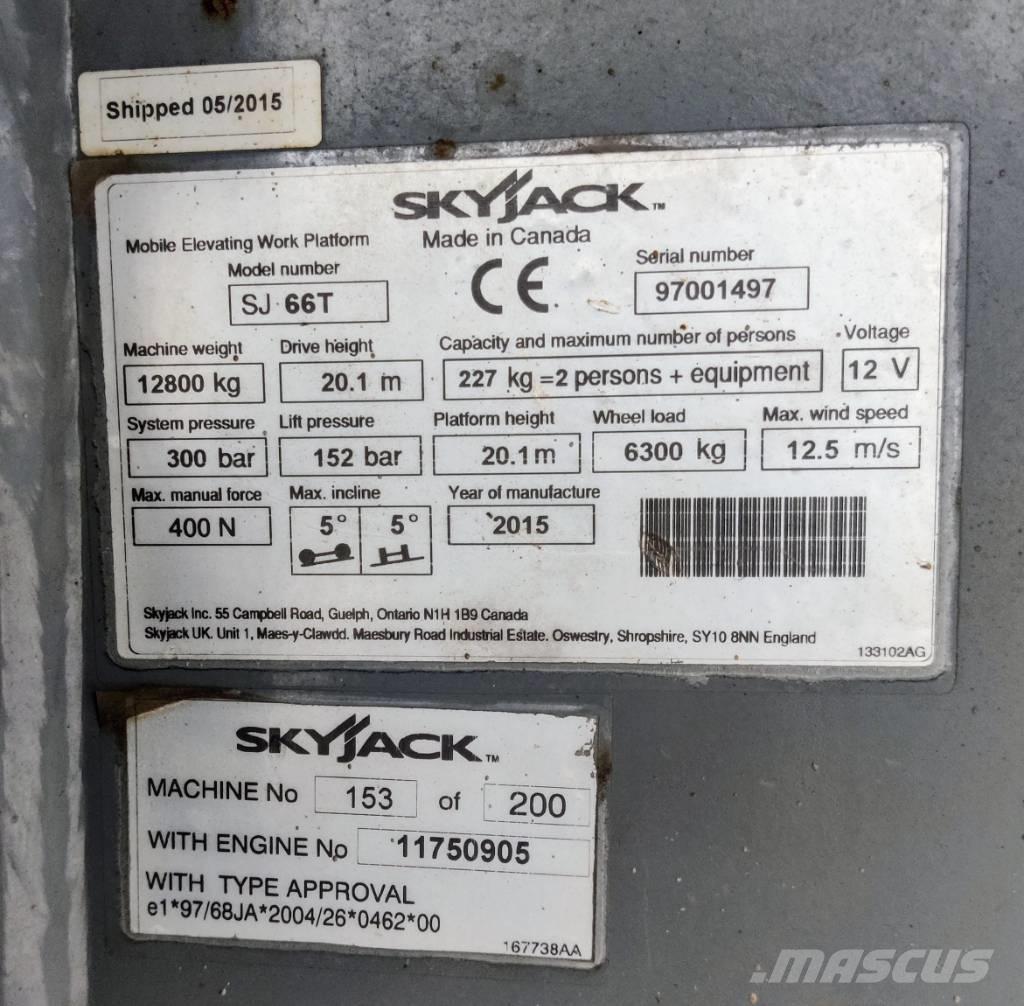 SkyJack SJ 66 T Bomlifte med knækarm